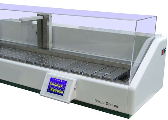 18 اسطوانة معدات مختبر علم الأمراض 1000 مل آلة تلوين الأنسجة الأوتوماتيكية مع شاشة تعمل باللمس
